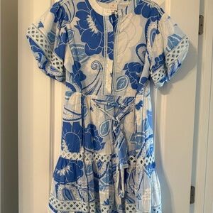 J Marie Blue Floral Dress